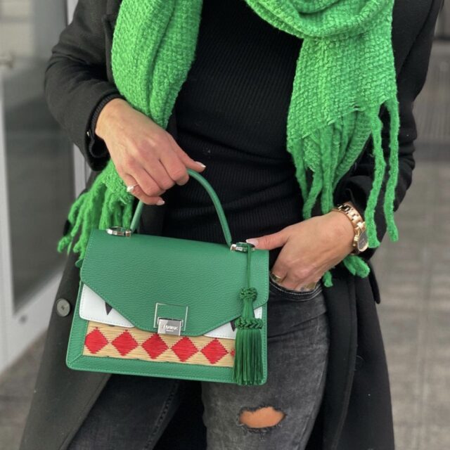 Włoska Torebka Kate Straw Rombi - marki Jadise - 7
